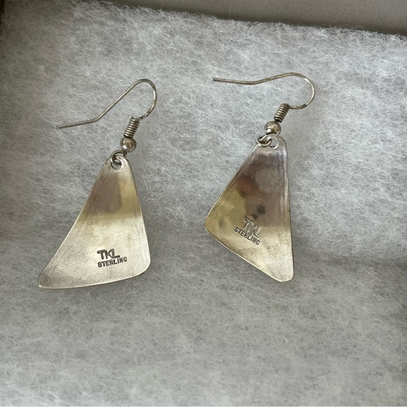 Sterling TKL Silver Earrings Geometric - Picture 2 of 4